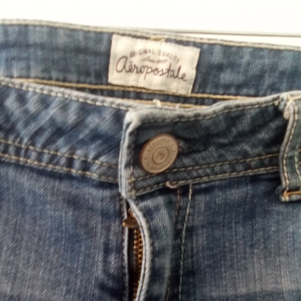 Aerospotale Y2K Boho Chic 70s Revival Low Rise Medium Wash Jeans Size 12 - Picture 4 of 7
